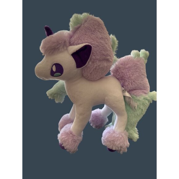 Pokemon Center Galarian Ponyta Plush Toy Soft Stuffed Animal Lavender & Mint 9 I - Picture 3 of 4